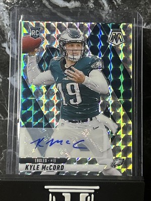  2025 Panini Mosaic - Kyle McCord Silver Mosaic Prizm Auto (RC) #352 Eagles 