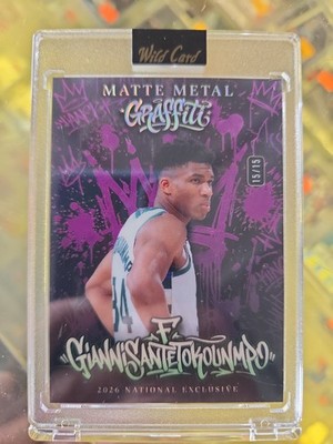 Wild Card 2026 Matte Graffiti National Exclusive 15/15 Giannis Antetokounmpo 