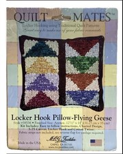 MCG Textiles Quilt Mates Pillow Kit Locker Hooking PILLOW Flying Geese NEW 12x14