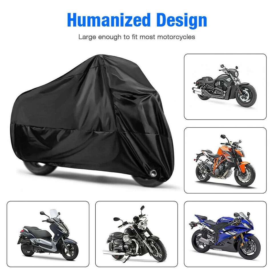 Motorcycle Bike Cover Scooter Moped Outdoor Dust Rain UV Protector Outdoor 4XL Foto 3 de 4