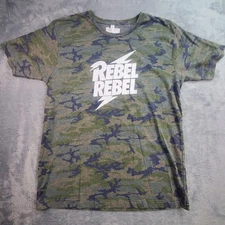 L A T Apparel Rebel Camo Tshirt Men's L Graphic Short Sleeve