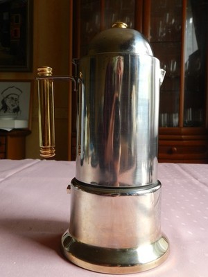 Espressokocher Edelstahl, Alpu Puppieni, Vanessa, 6 Tassen, Orig. 80iger [2413}