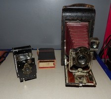 Eastman Kodak Red Bellows Folding Camera & Eastman Kodak Pocket Folding Camera