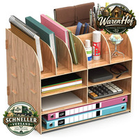 Schreibtisch-Organizer Holz 34X25X28 Cm Aufbewahrung BüRo ZubehöR