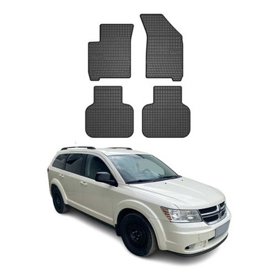 OMAC Floor Mats Liner for Dodge Journey 2009-2020 Black Rubber All-Weather 4 Pcs