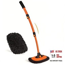43'' Car Wash Brush with Long Handle Chenille Microfiber Car Wash Kit Orange-1