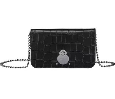 Sac compact Bandoulière Longchamp Cavalcade Noir 🐊 neuf - Photo 1/4