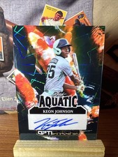 2025 Keon Johnson Leaf Optichrome RC AUTO AA-KJ1 Lazer 1/1 Hot SSP!