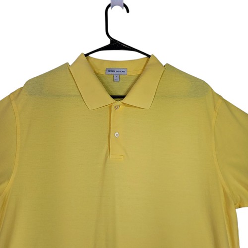Peter Millar Poloshirt L Herren Gold Gelb 100% Bio Baumwolle Kurzarm Golf - Bild 8 von 12