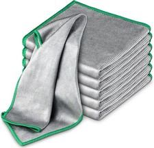 Glass Cleaning Cloth 6 Pack 12x12 Inch Lint Free Microfiber Streak Free
