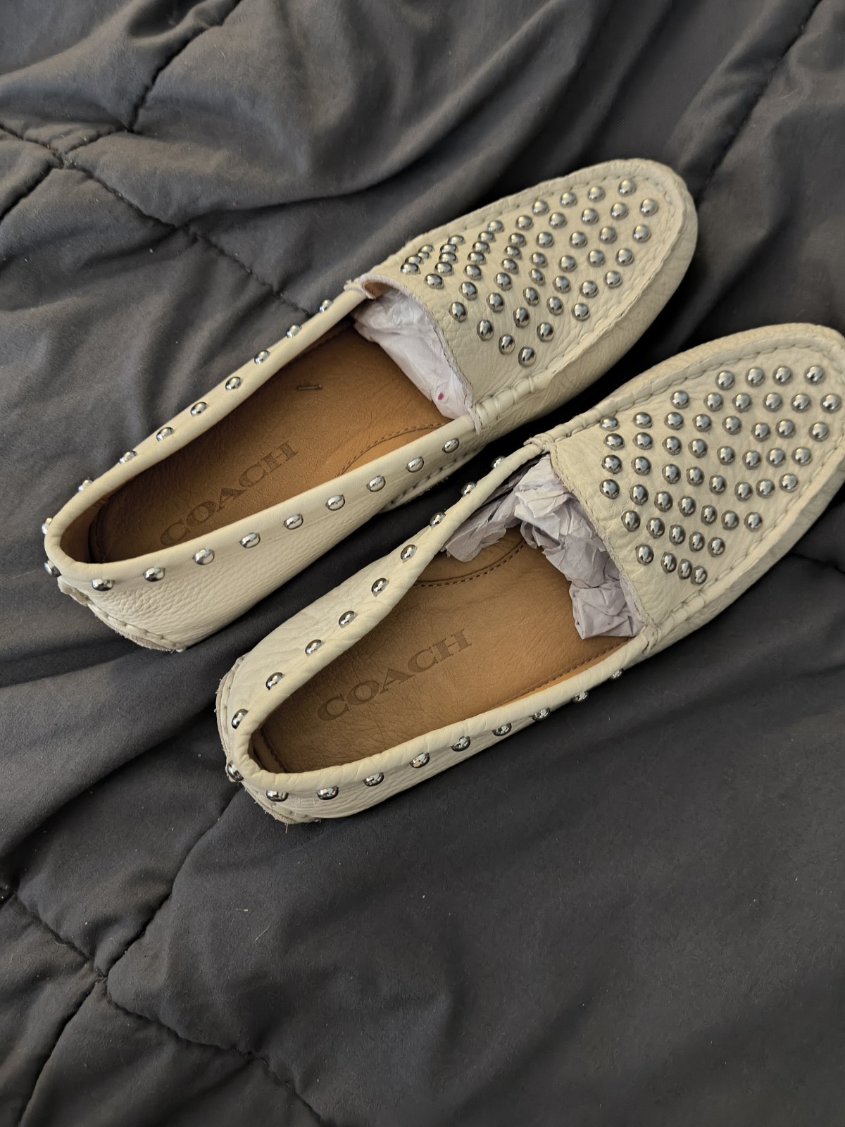 Coach Arlene moccasin White Size 5.5