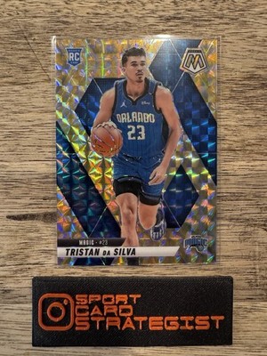 Panini Mosaic 2024-25 Tristan Da Silva Rookie  1/8 Prizm Orlando Magic PSA BGS