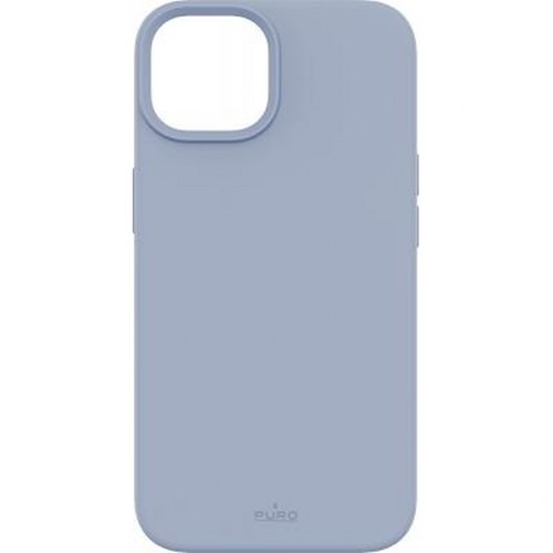 Coque silicone iPhone 14 Plus PURO Icon bleu avec toucher doux