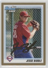 2010 Bowman Draft Draft Picks Gold Jesse Biddle #BDPP6 fm0