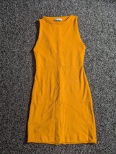 Zara Mini Dress Size M Orange Bodycon Fitted
