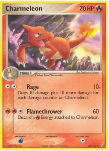 Pokemon Card - Crystal Guardians 29/100 - CHARMELEON (uncommon) - NM
