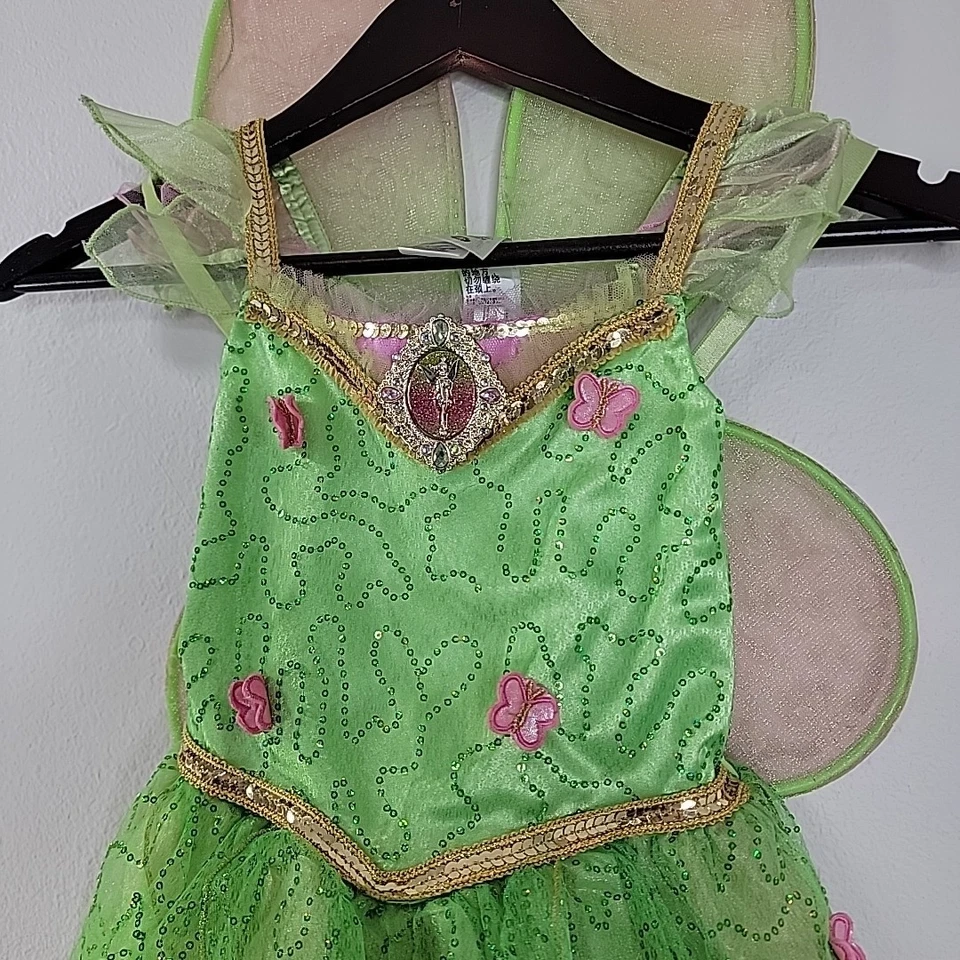 Disney Disfraz Campanilla Niñas 5/6 Alas Iluminadas Vestido de Hadas Halloween Foto 2 de 4