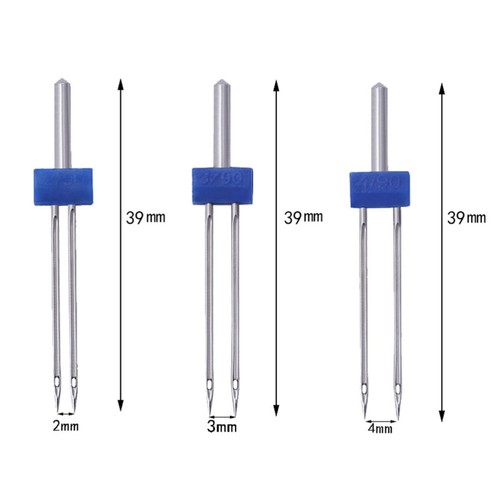 1 Bag Electric Multi-function Twin Needles Tips Kit for Household Sewing - Picture 9 of 12