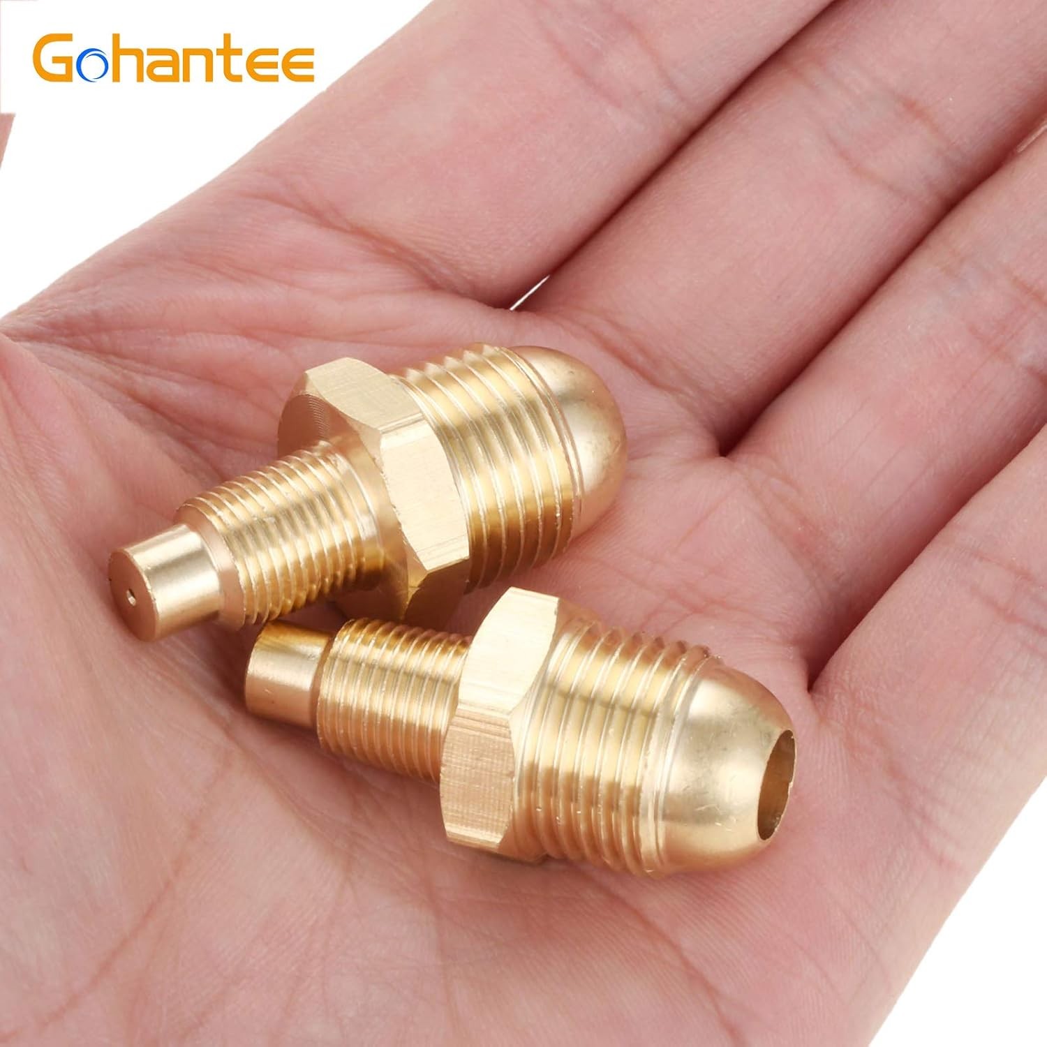 gohantee Propane Orifice Connector Brass Tube Fitting 3/8" Flare x 1/8" Mnpt... 
