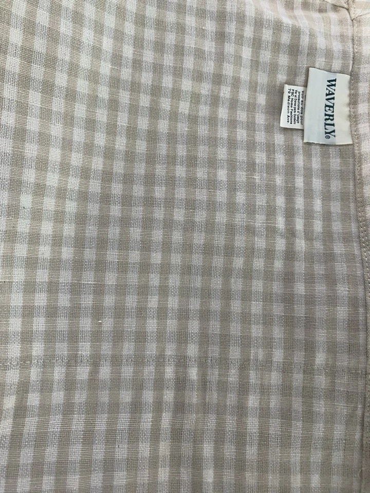 Waverly Festoneado Cuadros/A Cuadros Beige Tostado Ventana Top/Cenefa Granja Campo Foto 4 de 4