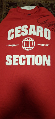 Official Authentic Wwe Cesaro Autograph Tshirt Size L