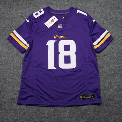 Minnesota Vikings Jersey Mens Medium Purple NFL Justin Jefferson Dri Fit Nike