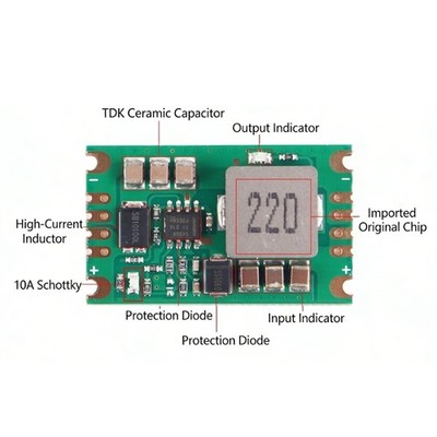 Stepping Down Power Module 6V to 60V Input Adjustable Output 3.3V to 24V 5A