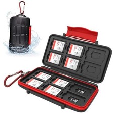24 Slots Memory Card Case for SD Micro SD TF,IPX5 for 12 SD 12 Micro SD