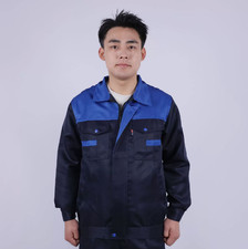 Men Work Shirt Auto Mechanic Technician Uniform Long Sleeve Industrial T-Shirt-