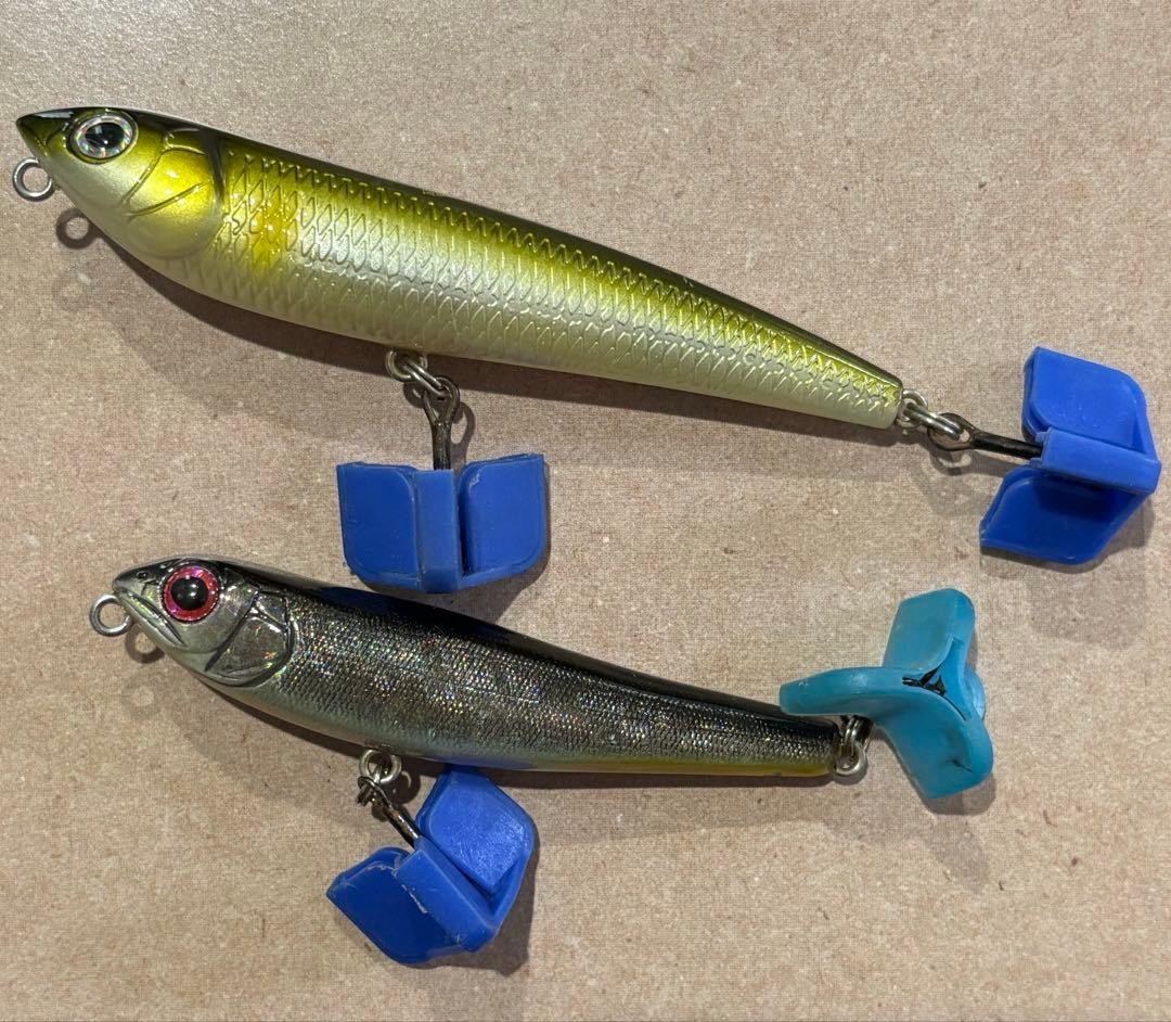 Megabass Dog-X 2002 & Dog-X Jr COAYU 2 Piece Set Topwater Lures Used - Image 1