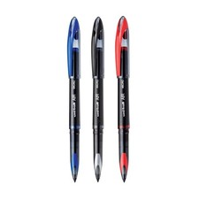 uni-ball Air UBA188M 0.5mm Roller Ball Pen Blue, Black  Red Ink Pack of 3 