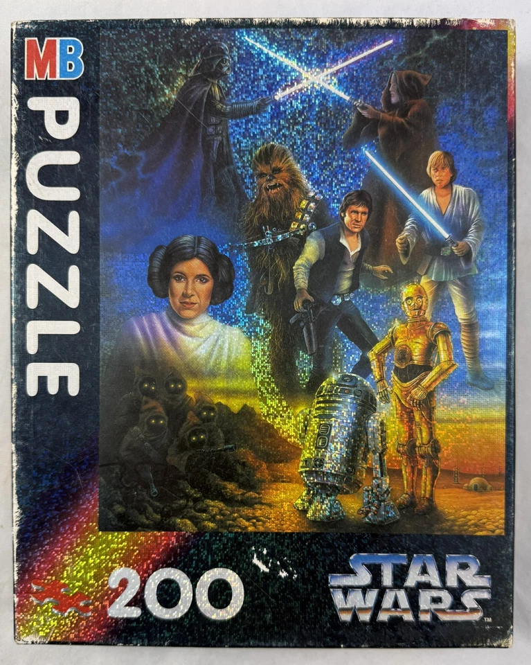 Star Wars MB Puzzle 1994 Glitzer Edition 200 Teile Rarität Retro Vintage 1990er - Bild 1 von 4