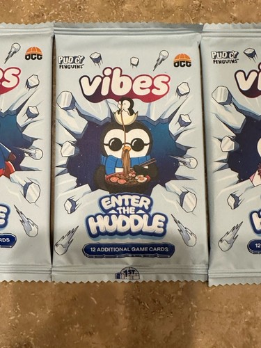 Vibes TCG Enter The Huddle 1st Ed 3x Booster Pack Pudgy Penguins Full Art Set - Picture 3 of 5