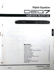 Yamaha DEQ7 Digital Equalizer Rack Mount Original Service Manual Schematics Book