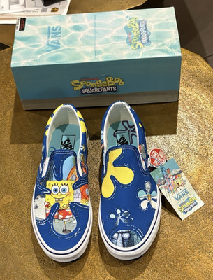 Vans  X SpongeBob - AlohaBob Classic Slip On / Release 6-4-2021 SOLD OUT. Size 9