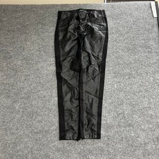 Lauren Ralph Lauren Pants Womens Size 4 Black Faux Leather Front Slim Leggings