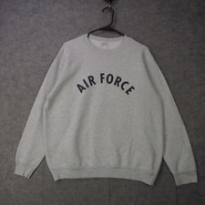 Air Force Sweatshirt Mens Medium Gray Crewneck Pullover Jerzees USAF Fleece