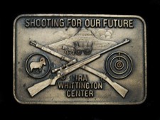 NE25112 VINTAGE 1970s  NRA WHITTINGTON CENTER  NATIONAL RIFLE ASSN. BUCKLE