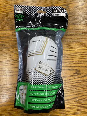 NIP Umbro Lightweight Padded Adult Slip-In Shinguards  w/ Shinguard Sleeves Inc.