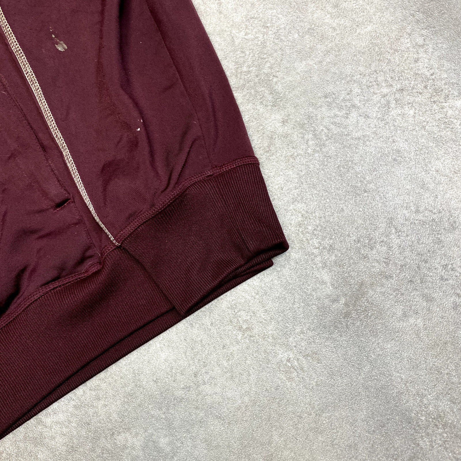 Adidas Track Jacket Mens Large 90's Full-Zip Sports Windbreaker, Burgundy image 9
