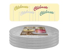 10 Inch Cake DrumsSilver Cake Boards 10 Inch Round4-Pack1/2 Inch Thick Cake B...