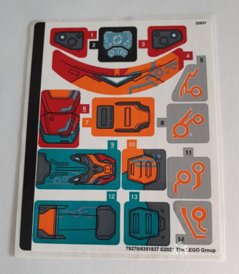LEGO   - Marvel Sticker aus 76194 Tony Starks sakaarianischer Iron Man Aufkleber