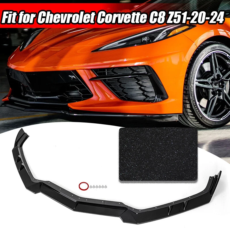 CARBON FLASH For 2020-2023 2024 Corvette C8 5VM Style Front Splitter Bumper Lip - Picture 1 of 14