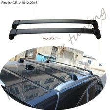 Barra transversal negra compatible con portaequipajes Honda CR-V CRV 2012-2016 2 piezas barra de aluminio
