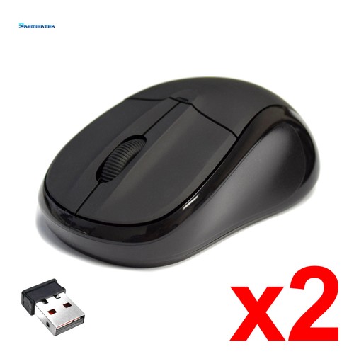 Pack De 2 Souris Sans Fil Optiques 2,4 GHz - Design Ergonomique, 6 Boutons, DPI Réglable - Pour PC Et Portable