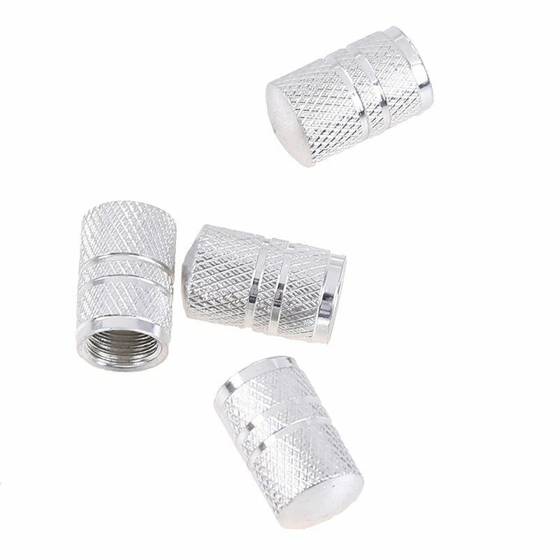 Tapones antipolvo de aire para válvula de neumático de llantas de piezas de automóvil estilo plateado para Kia Toyota Audi Foto 2 de 4