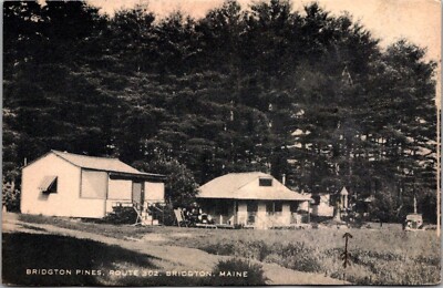 Cabins at Bridgton Pines, Route 302, Bridgton ME c1941  Vintage Postcard M57