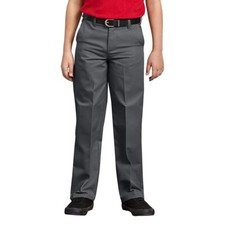 Dickies Boys' Flexwaist Classic Fit Flat Front Straight Leg Pants, Size 18 Husky