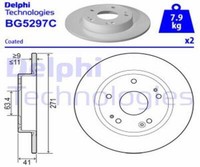 Delphi 2X Bremsscheibe Hinten Ø271 Mm FüR Ford Focus IV Turnier HP 1.5 Ecoboost