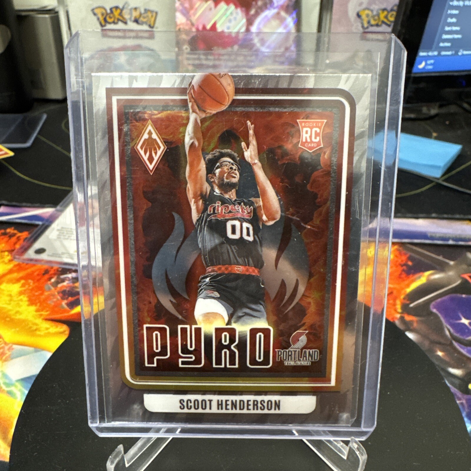 SCOOT HENDERSON 2023-24 Panini Phoenix PYRO insert Portland Trailer blazers RC